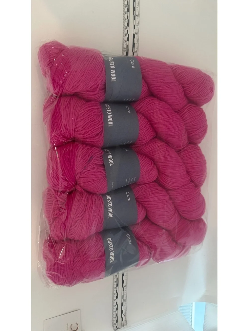 Gusto Wool Core Hand Dyed Sock Yarn – 5 Skein Pack – Hot Pink – Merino Nylon 80/
